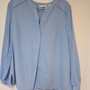 Isaac Mizrahi Live! Sky Blue Blouse